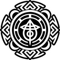 A celtic symbol with an arrow in the center vector