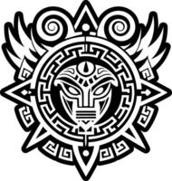A filled style icon of tartarus tattoo vector