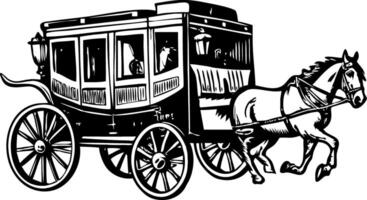 An illustration of carriage designed in vintage style vector
