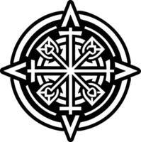 A celtic symbol with arrows in it vector