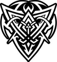 A tribal tattoo design with an eye and a snake vector
