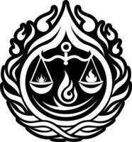 The symbol for justice is shown in this image vector
