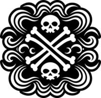 A filled style icon of skull bones symbol vector