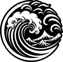 A glyph style icon of tsunami symbol vector
