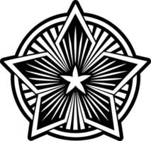 A solid style icon showing star symbol vector