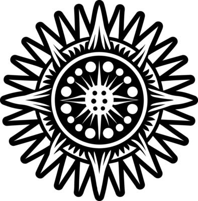 A filled style icon of urchin symbol