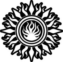 A filled style icon of flaming tattoo vector