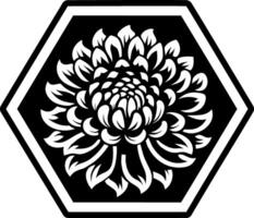 A solid style icon of flower tattoo artwork vector