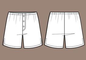 Sketch Men Boxers Pants. Wide fit. Bottom clasp on front vector