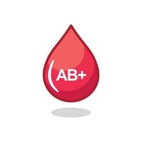 Medical flat icon for ab positive blood group type vector