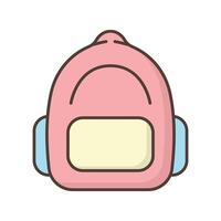 Flat style icon showing a convenient portable backpack vector