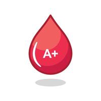 Flat style icon for A positive blood type group vector