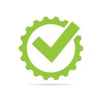 Abstract line gear icon showing technical concept vector