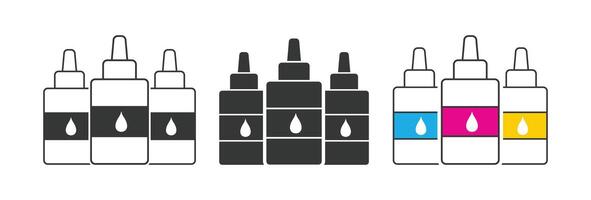 Icon showing ink refill kit for printer or device vector