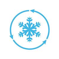 Abstract icon with cold freezing snowflake design vector