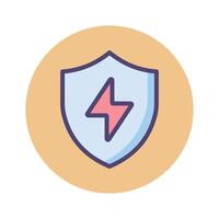 Flat safety icon for construction and industrial protection use vector