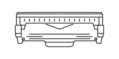 Toner cartridge icon used for printer and office supplies vector
