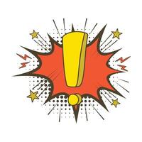 Bold exclamation mark in pop art style for design vector