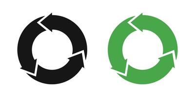 Arrows in circular shape representing recycling concept vector