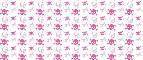 Pink skull and crossbones background design for stylish use vector
