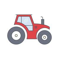 Flat line tractor icon for farming use vector