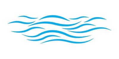 Blue water waves creating a border design vector