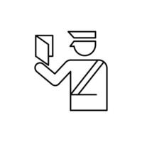 Custom Clearance Icon Line Design vector