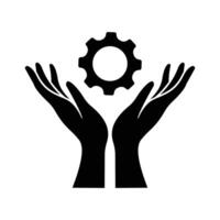 Black skill icon for representing expertise and proficiency vector