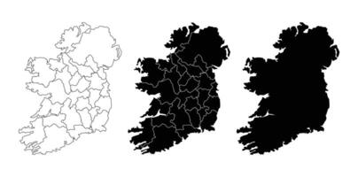 Ireland Map Set Design vector
