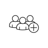 User profile avatar with added outline line vector