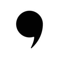 Comma Punctuation Icon Variant vector