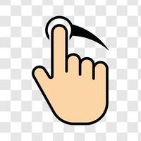 Flat design of swipe icon for mobile interaction and gestures vector