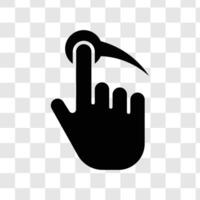 Black swipe icon for mobile and gesture interaction vector