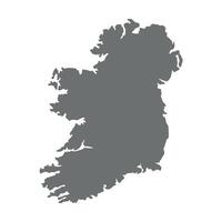 Ireland Map Gray Color Design vector