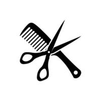 Scissors Comb Icon Design vector
