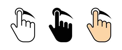 Set of swipe icons for gestures and mobile interaction vector