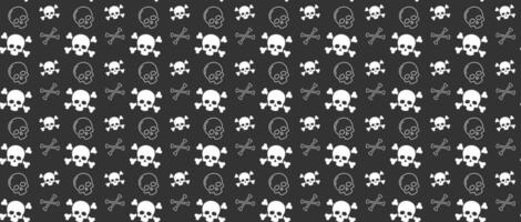 Black skull and crossbone background design for edgy style vector