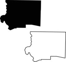 Map of Forsyth County North Carolina USA Silhouette Flat And Outline Design vector