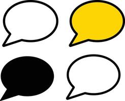 Speech Bubble Bundle Design On White Background vector