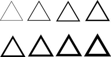 Triangle Line Stroke Bundle Silhouette Design vector