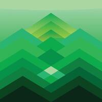 A green and yellow abstract background with a mountain in the center vector