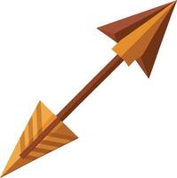 An arrow with a brown and white background vector