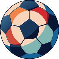 A soccer ball with a colorful design vector