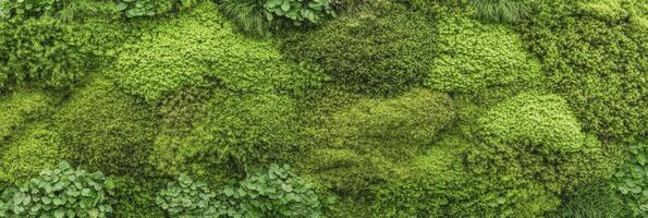 Verdant textured moss and foliage background for nature concepts photo