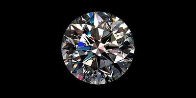 Sparkling oval cut diamond on black background highlighting clarity and perfection photo