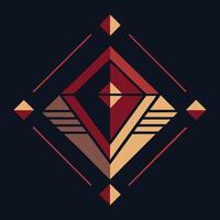 An abstract logo with a geometric design vector