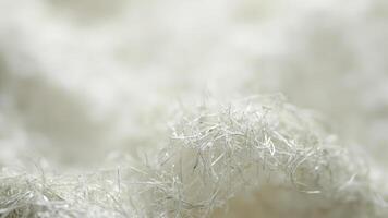 A close up of a white fluffy material photo