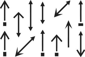 Extensive arrow and cursor line icon set offering a versatile range of directional symbols perfect for navigation guides web interfaces and interactive user experiences vector