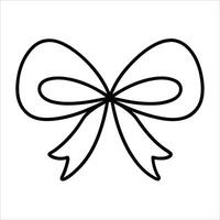 Flowing ribbon bow in continuous line art form beautiful minimalist design for celebrations packaging decoration or branding needs vector