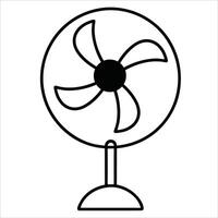 Electric fan illustrated in continuous line art style capturing everyday objects with minimalist elegance perfect for modern interior inspired art and design vector